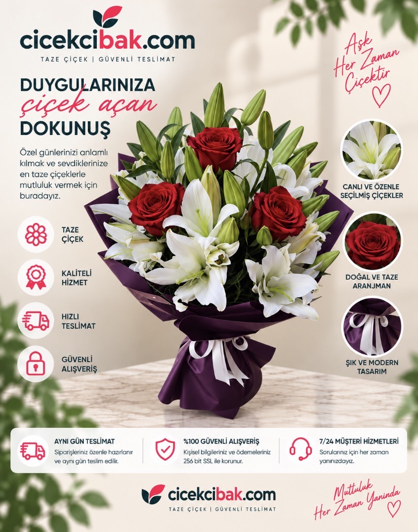 Lilyum Ve Gül Buketi