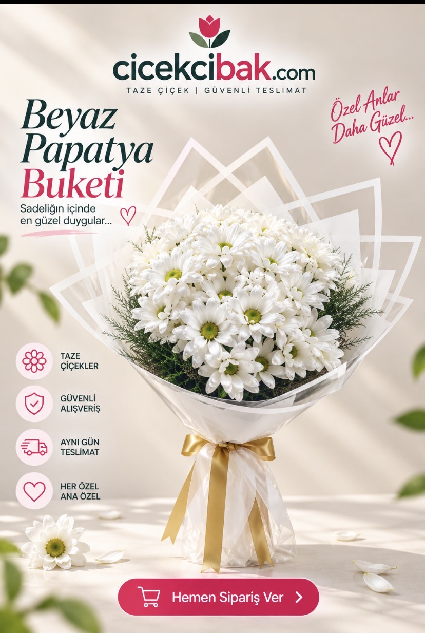 Beyaz Papatya Buketi