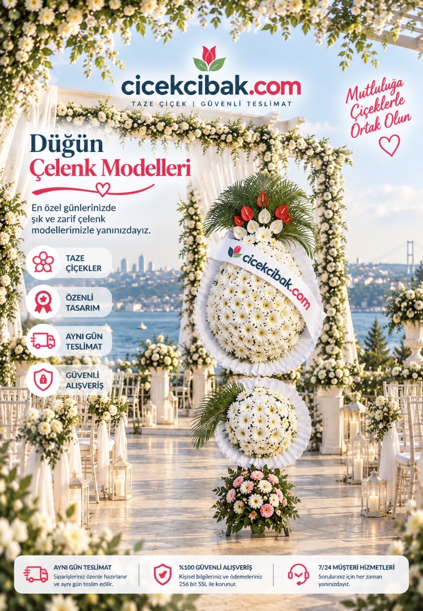 Çift Katlı Lüx Düğün Çelenk