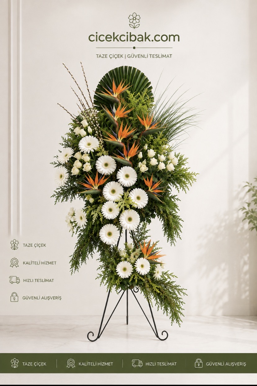 Ayaklı Ferfoje Starliçe Ve Gerbera