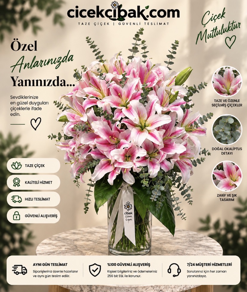 Pembe Lilyum Aranjmanı