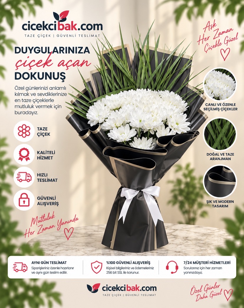 Beyaz Papatya Buketi