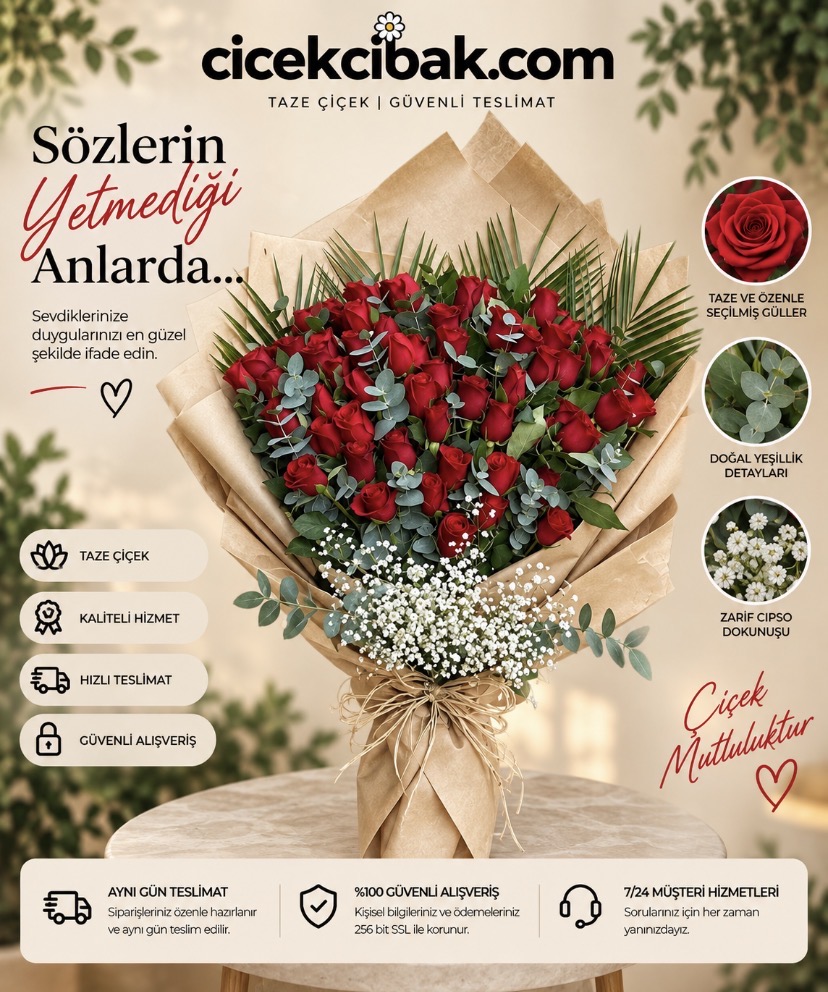 100 Gül Buketi