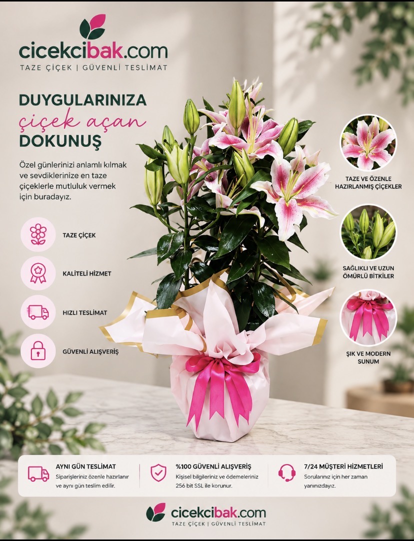Saksı Pembe Lilyım