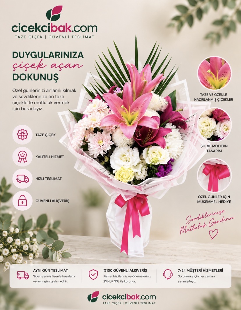 Karışık Lilyum Ve Mevsim Buketi