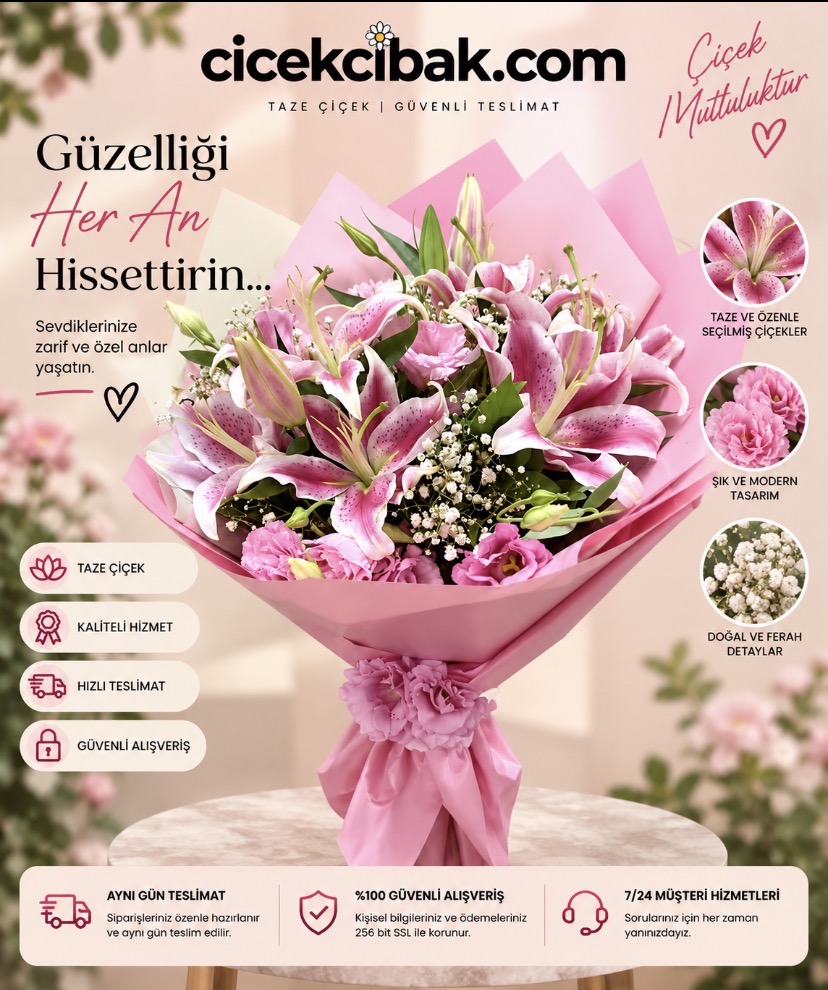 Pembe Kağıtta Pembe Lilyum