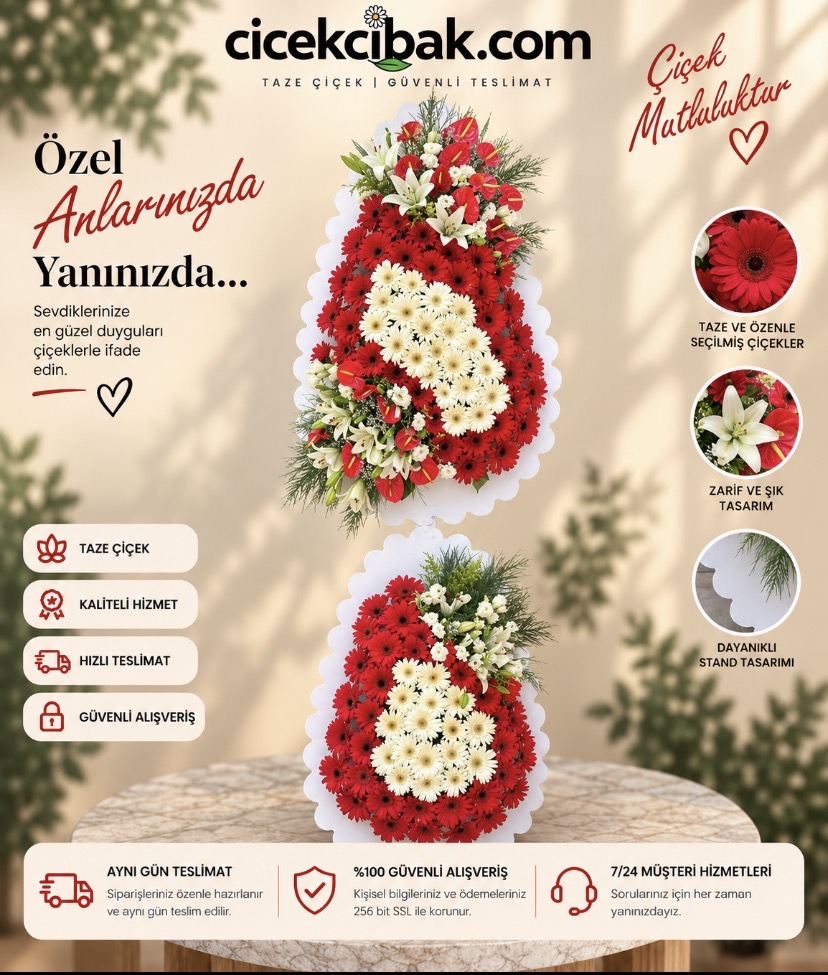 Çift Katlı Düğün Çelenk